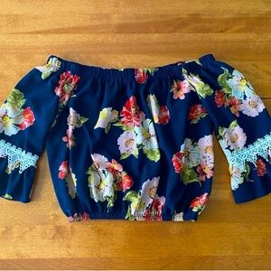 Floral off-the-shoulder top
